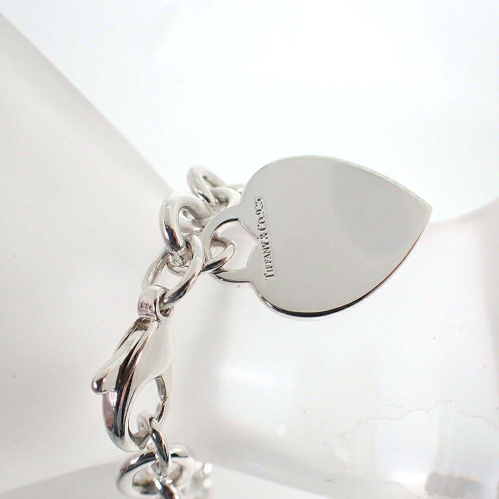 TIFFANY Authentic Silver Heart Charm Bracelet - Picture 4 of 10